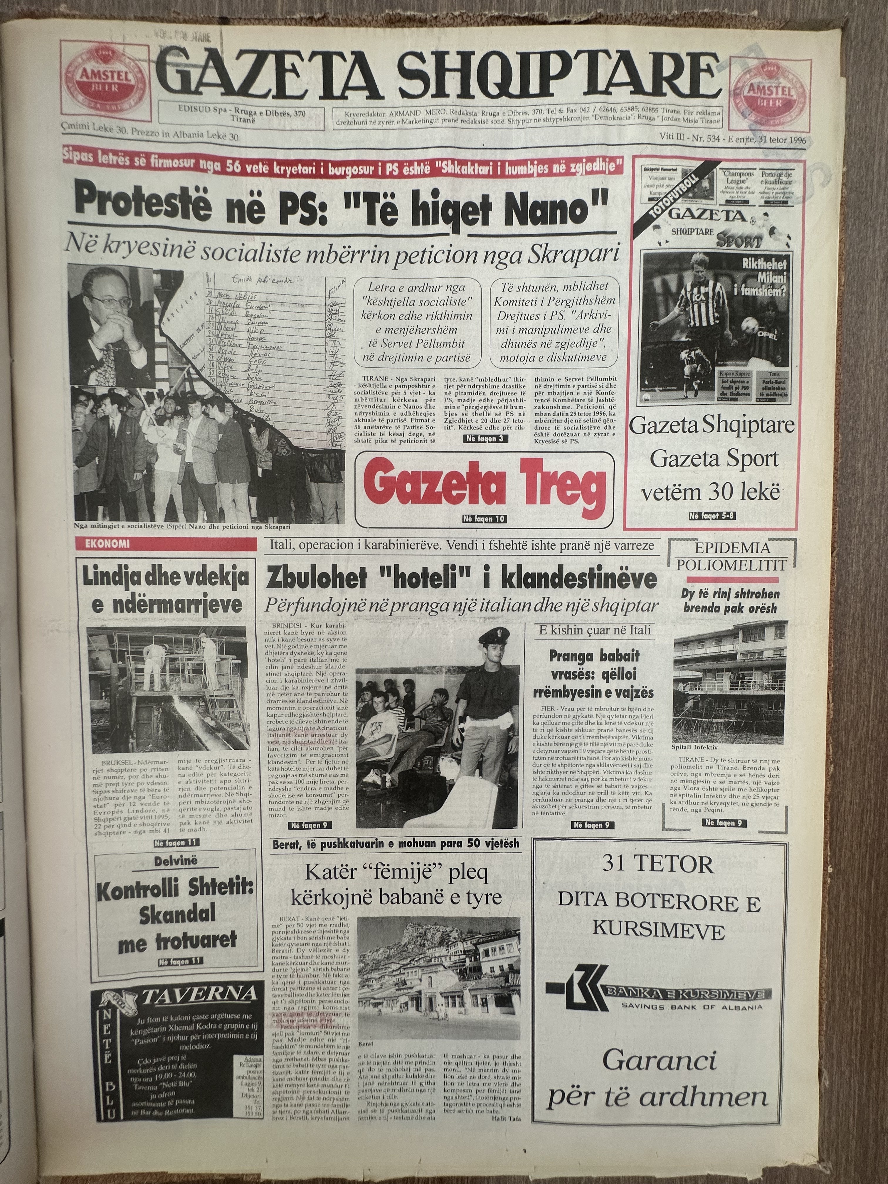 Gazeta Shqiptare 1996-10-31